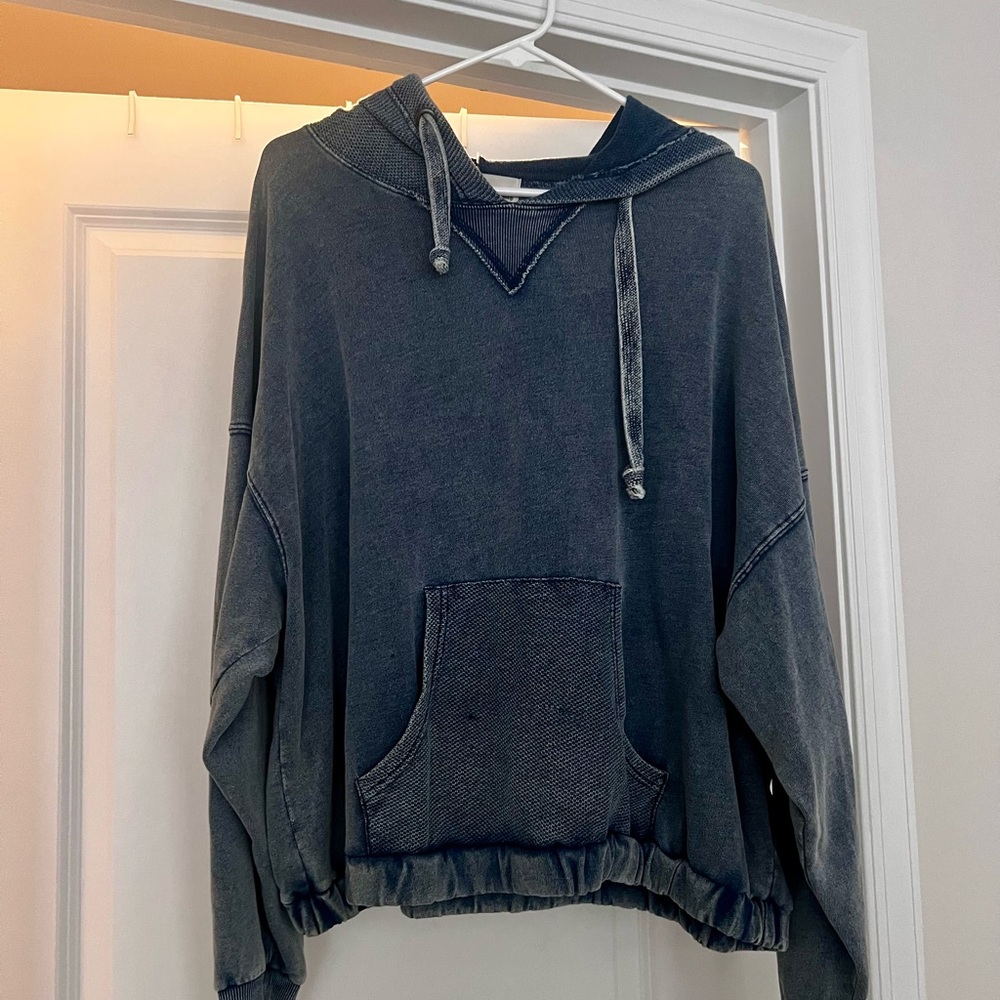 Casual Blue Jean Hoodie